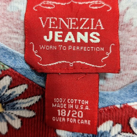 Cute Floral Venezia Jeans Red Daisy Top - Picture 3 of 4